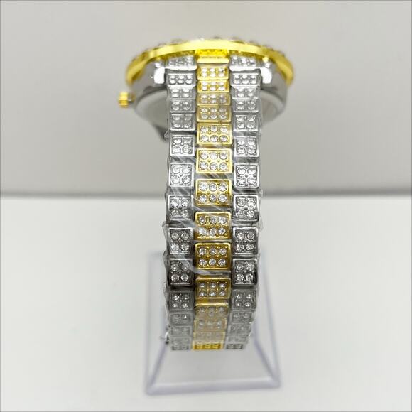 Vessful Men's Bling Rhinestone Analog Wristwatch - Picture 4 of 6